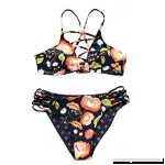 CUPSHE Women's Reversible Strappy Floral Print Lace Up Bikini  B07MFXB39G